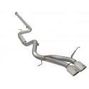 AFE Takeda 3" 304 Stainless Steel Cat-Back Exhaust System 2013-2017 Ford Focus - Silver Tips