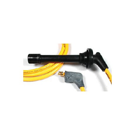 Accel Spark Plug Wire Set 300 Plus Race Pre Assembled Custom Tailored Yellow 8 Millimeter Diameter Core