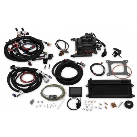 Holley Terminator LS TBI Kit - Hard Core Gray w/ Transmission Control GM LS2/LS3 Engines and 2007-Current 4.8/5.3/6.0