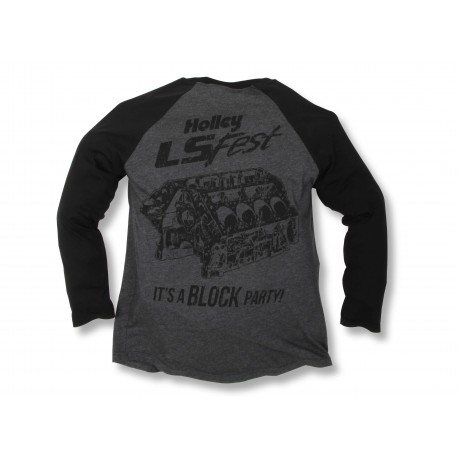 Holley LS Fest "Its a Block Party" Baseball Tee SMALL