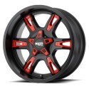20" Moto Metal MO969 F250 F350 Wheel Set Black & Red 20x9 8x170mm