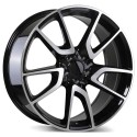 19" Replika Wheel Set Audi Volkswagen Gloss Black Machined Face 5x112 +40mm