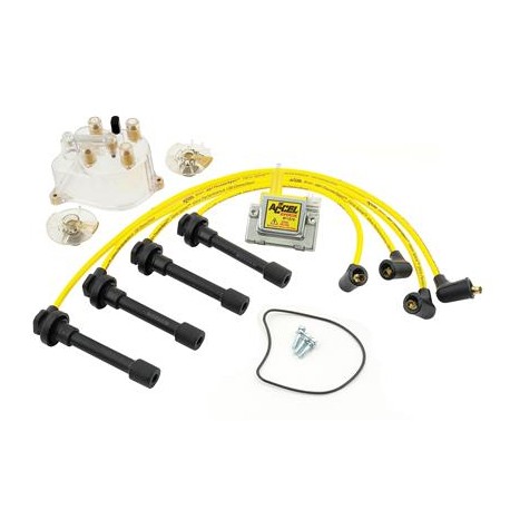 Accel Distributor Cap / Rotor / Coil / Spark Plug Wire Kit Honda Civic 1992-2000