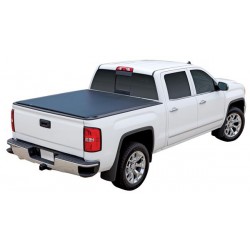 Access Cover Tonneau Cover Vanish Soft Roll-Up Velcro Lockable Using Tailgate Handle Lock Black Vinyl Toyota Tacome 2005-2015