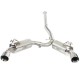 Takeda 3" to 2-1/2" 304 Stainless Steel Cat-Back Exhaust Systems Mitsubishi Lancer Evolution X 2008-2015 2.0L