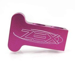 Zex Fuel Distribution Block 1 In 4 Out 1/8 NPT Inlet/Outlet Without Fittings Anodized Purple Aluminum