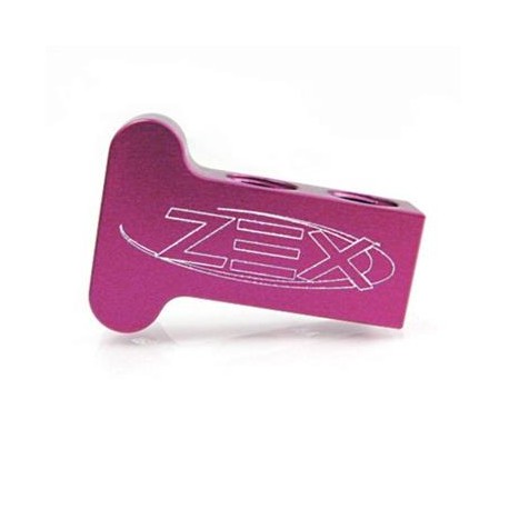 Zex Fuel Distribution Block 1 In 4 Out 1/8 NPT Inlet/Outlet Without Fittings Anodized Purple Aluminum