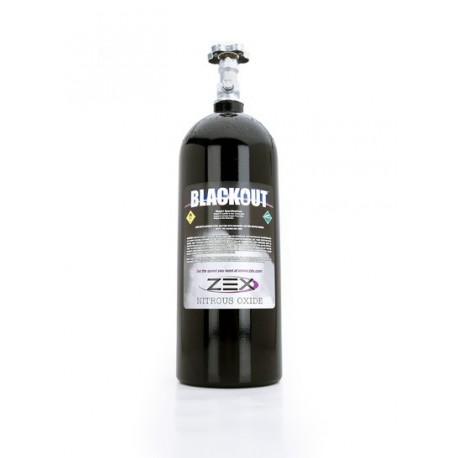 ZEX Nitrous Oxide Bottle 10 Pound Bottle Black Powdercoat Aluminum With Bottle Valve