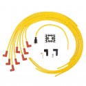 Accel Spark Plug Wire Set - 8mm - Yellow with Orange 90 Deg Boot