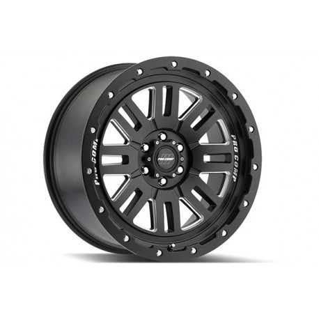 20" Pro Comp Wheel Set Ford F150 6x135 20x9 Satin Black Milled Accent