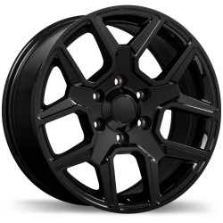 20" Replika Wheel Set Silverado Sierra Ram 1500 6x139.7 +18mm Gloss Black