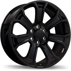 20" Replika Wheel Set Silverado Sierra Ram 6x139.7 20x9 +24mm Gloss Black