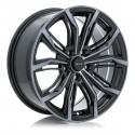 20" RTX Wheel Set Black Widow Volvo Lincoln Jaguar 5x108 20x8.5 +38
