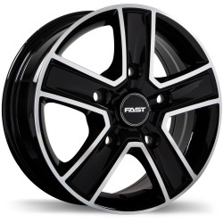 Roues 16'' Fast Wheel Set Ford Transit 150 250 Mag Noir Black Wheels 5x160 Rims