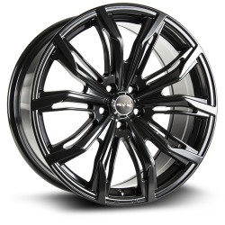 17" RTX Black Widow 17X7.5 5X120 Wheel Set Satin Black