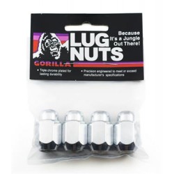 Gorilla Lug Nut 12 Millimeter X 1.25 Thread Size Pack of 4