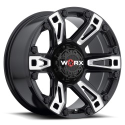 Worx Beast 20" Dodge Ram Jeep JK Wheel Set Black Machined