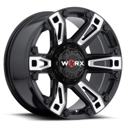 20" Worx Beast Dodge Ram Jeep JK Wheel Set Black Machined